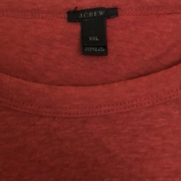JCREW•Brick Red Split/Tie Back Tshirt - Picture 4 of 5